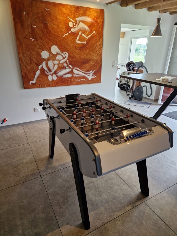 Baby-foot « Bonzini B90 » neuf laqué blanc