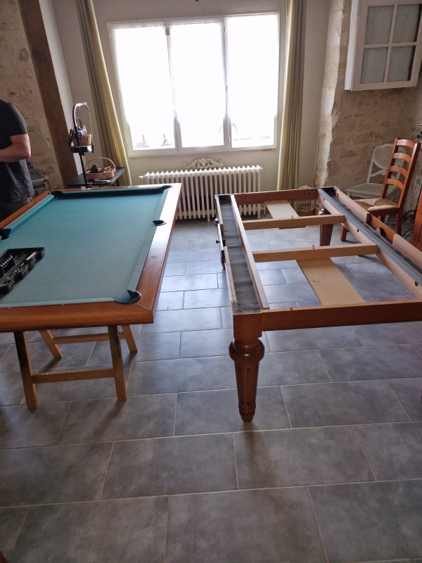 Réfection d’un tapis de billard