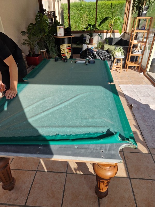 Changement de Tapis de billard 
